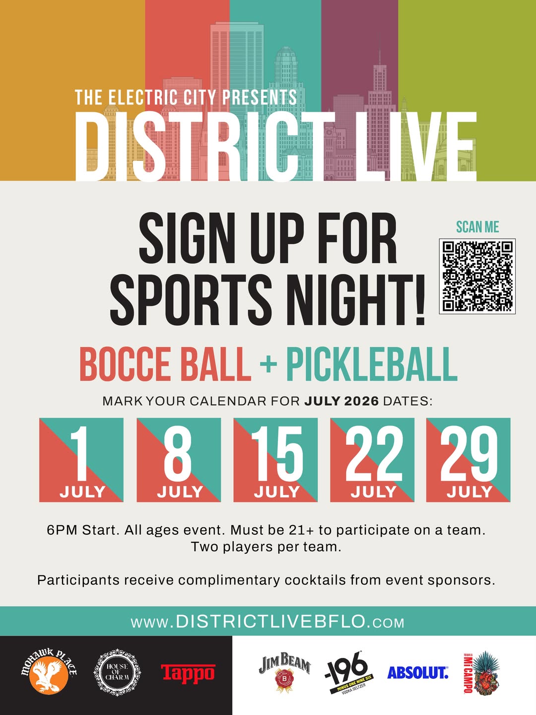 Read more about the article Sign up for our District Live summer Bocce Ball and Pickleball!