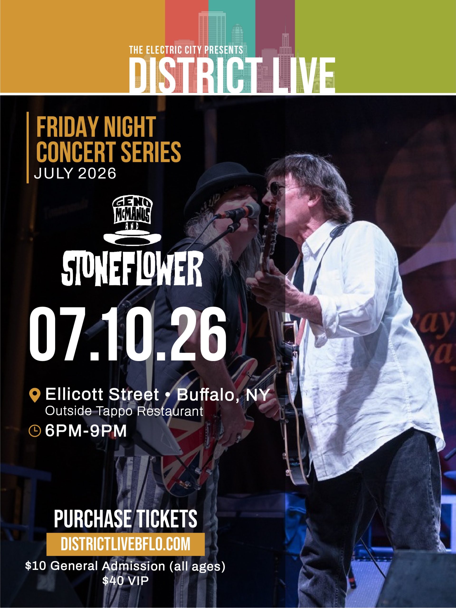 Read more about the article Stoneflower – The Music of Tom Petty & the Traveling Wilburys is coming to District Live!